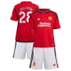 Maillot de Supporter Manchester United Pellistri 28 Domicile 2023-24 Pour Enfant